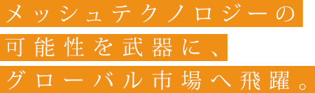 メッシュテクノロジーの可能性を武器に、グローバル市場へ飛躍。