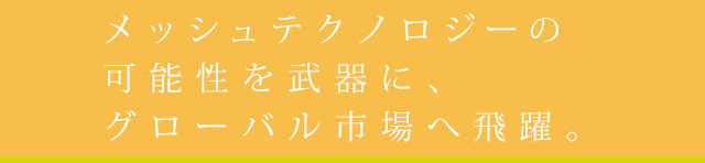 メッシュテクノロジーの可能性を武器に、グローバル市場へ飛躍。