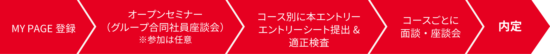 グループ一括採用のフロー図